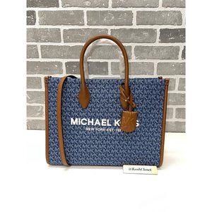 Michael Kors MK Mirella Medium EW Tote Bag - Denim Multi